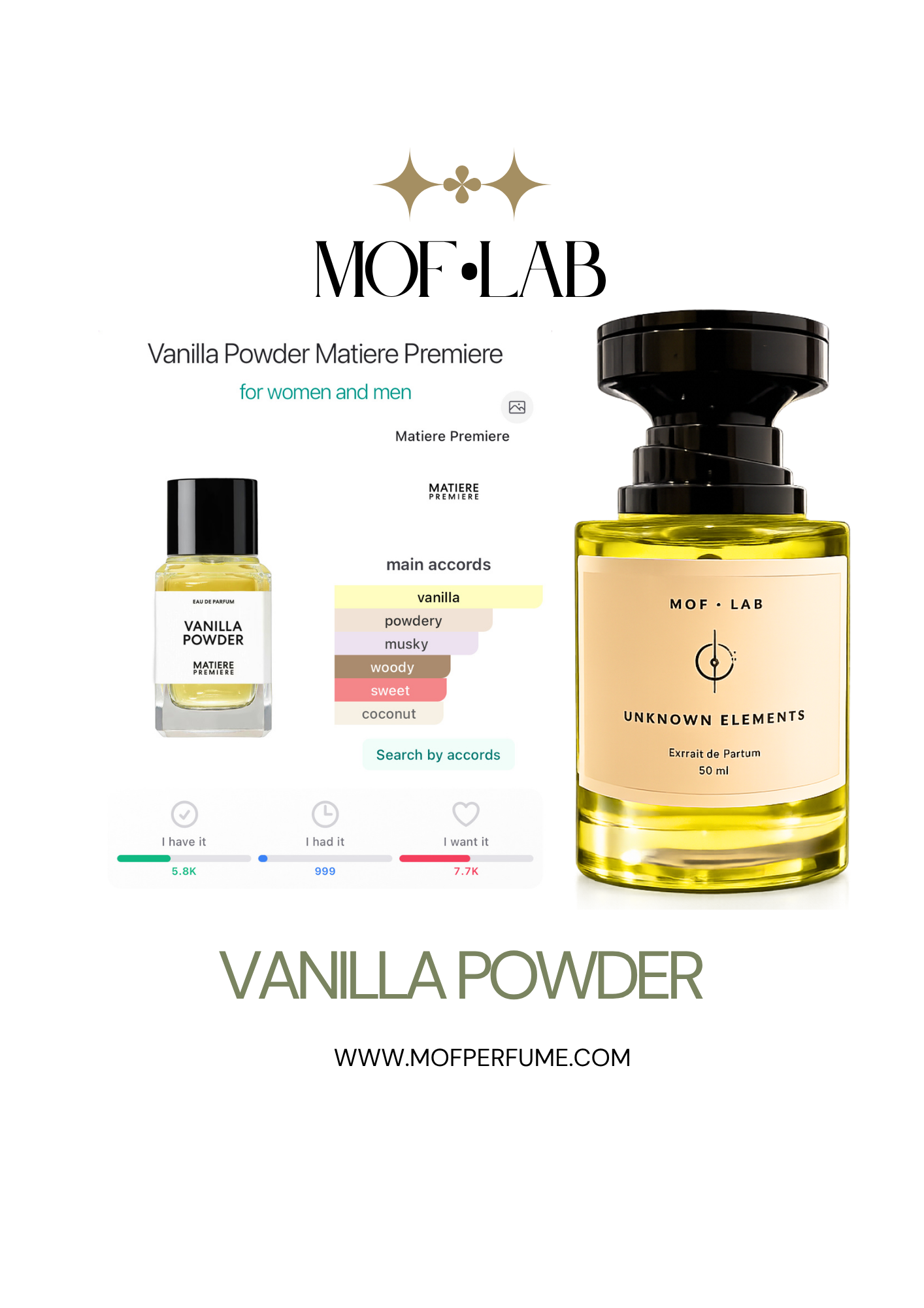 MOF - Powdery / inspired by vanilla powder